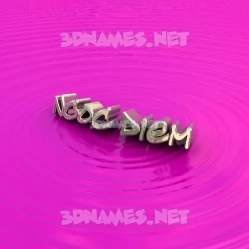 ngoc diem in Pink Graffiti style - 3D name wallpaper