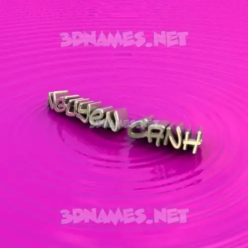 nguyen canh in Pink Graffiti style - 3D name wallpaper