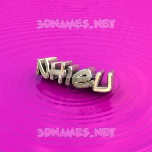 nhieu in Pink Graffiti style - 3D name wallpaper