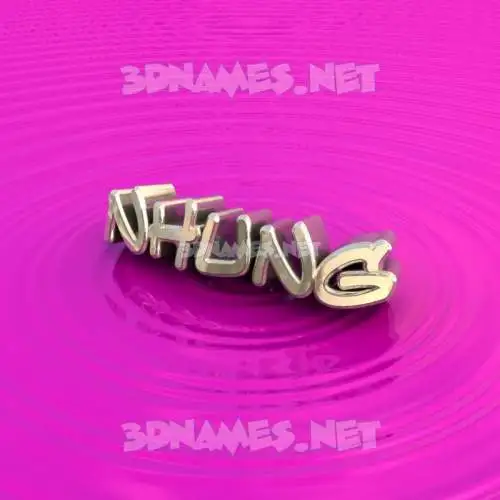 nhung in Pink Graffiti style - 3D name wallpaper