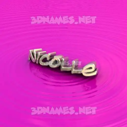 nicolle in Pink Graffiti style - 3D name wallpaper