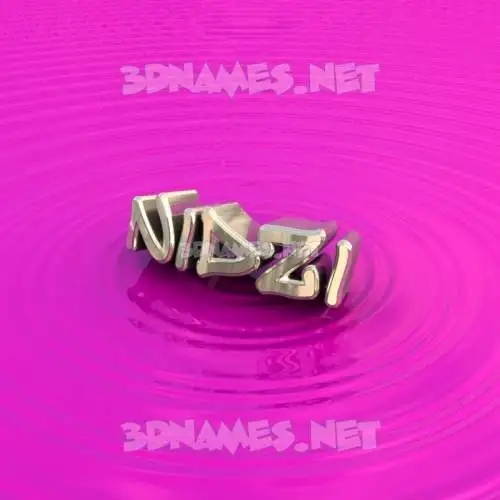 nidzi in Pink Graffiti style - 3D name wallpaper