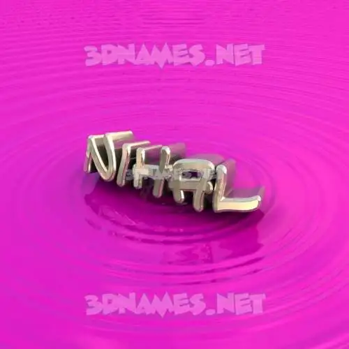 nihal in Pink Graffiti style - 3D name wallpaper