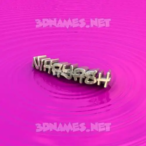 nihayash in Pink Graffiti style - 3D name wallpaper