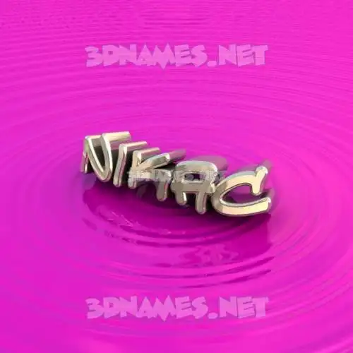 nikac in Pink Graffiti style - 3D name wallpaper