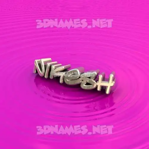 nikesh in Pink Graffiti style - 3D name wallpaper