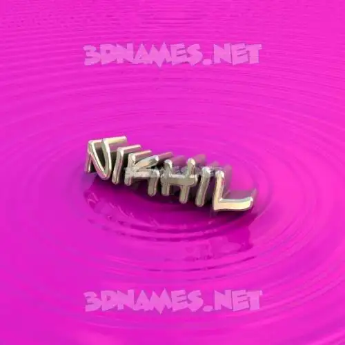nikhil in Pink Graffiti style - 3D name wallpaper