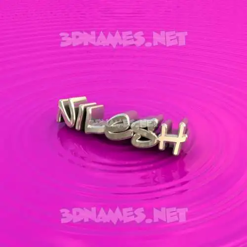 nilesh in Pink Graffiti style - 3D name wallpaper