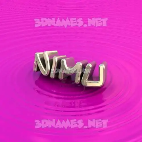 nimu in Pink Graffiti style - 3D name wallpaper