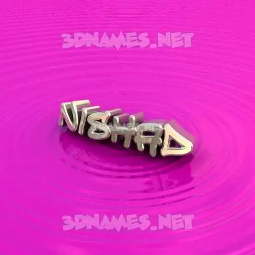 nishad in Pink Graffiti style - 3D name wallpaper