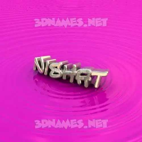 nishat in Pink Graffiti style - 3D name wallpaper