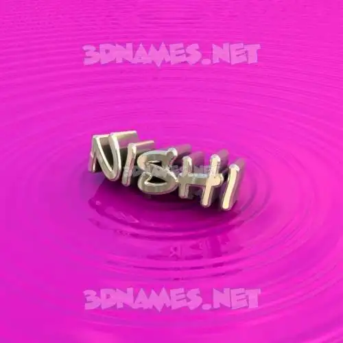 nishi in Pink Graffiti style - 3D name wallpaper