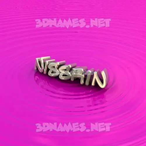 nissrin in Pink Graffiti style - 3D name wallpaper