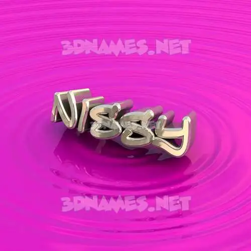nissy in Pink Graffiti style - 3D name wallpaper