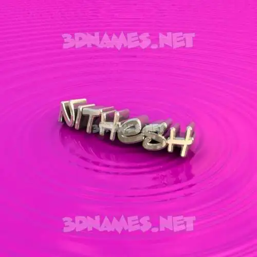 nithesh in Pink Graffiti style - 3D name wallpaper