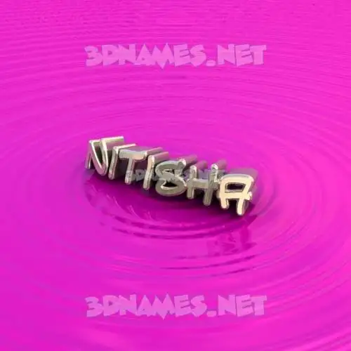 nitisha in Pink Graffiti style - 3D name wallpaper