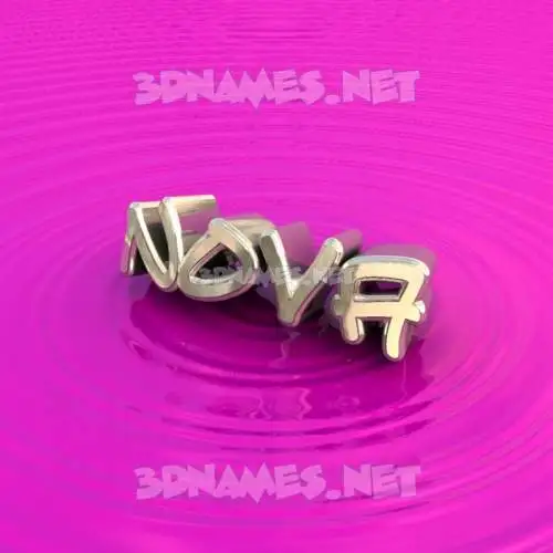 nova in Pink Graffiti style - 3D name wallpaper