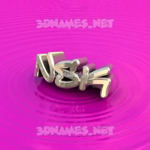 nsk in Pink Graffiti style - 3D name wallpaper