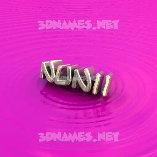 nunii in Pink Graffiti style - 3D name wallpaper