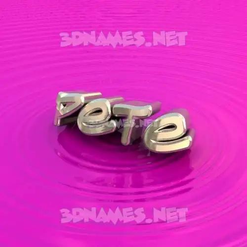 pete in Pink Graffiti style - 3D name wallpaper