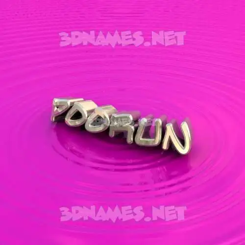 poorun in Pink Graffiti style - 3D name wallpaper
