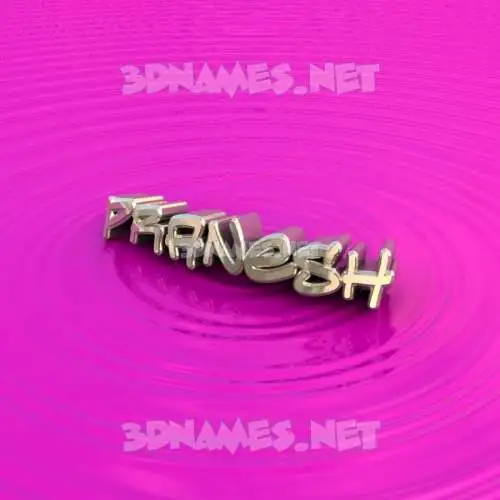 pranesh in Pink Graffiti style - 3D name wallpaper