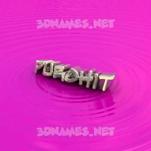 purohit in Pink Graffiti style - 3D name wallpaper