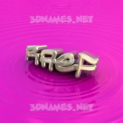 raef in Pink Graffiti style - 3D name wallpaper