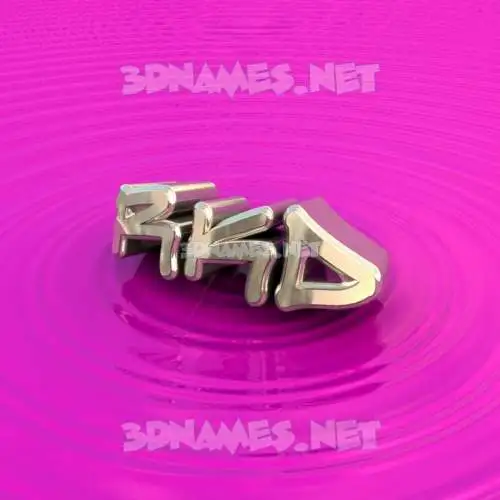 rkd in Pink Graffiti style - 3D name wallpaper