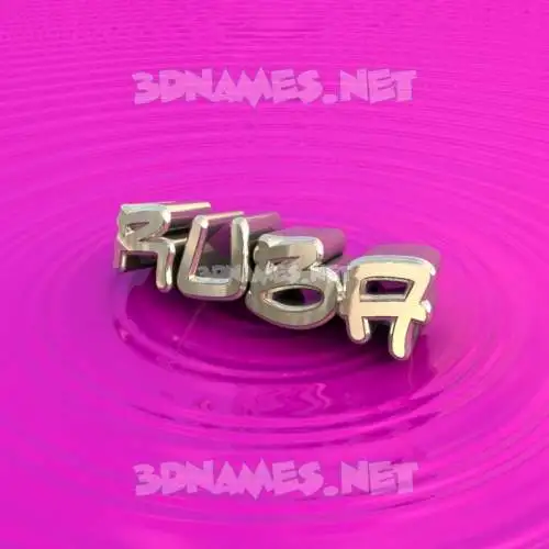ruba in Pink Graffiti style - 3D name wallpaper