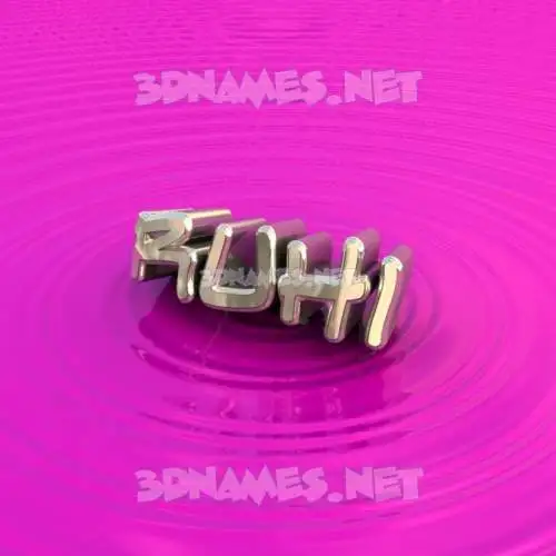 ruhi in Pink Graffiti style - 3D name wallpaper