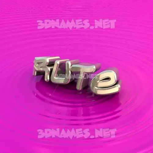 rute in Pink Graffiti style - 3D name wallpaper