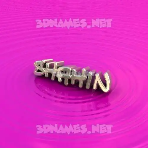 shahin in Pink Graffiti style - 3D name wallpaper