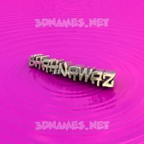 shahnawaz in Pink Graffiti style - 3D name wallpaper