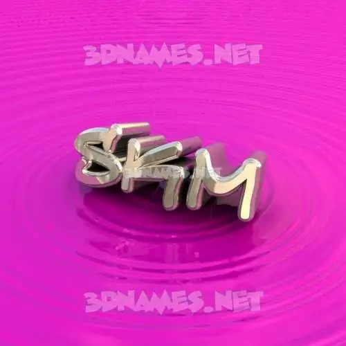 skm in Pink Graffiti style - 3D name wallpaper