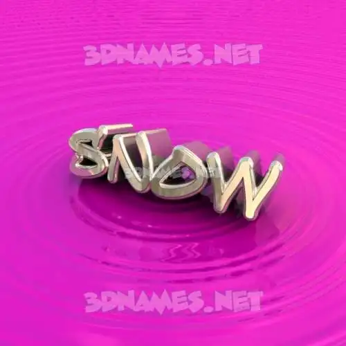 snow in Pink Graffiti style - 3D name wallpaper snow in Pink Graffiti style - 3D name wallpaper