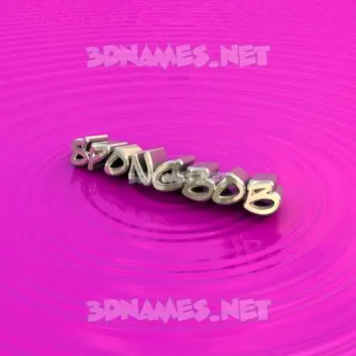 spongbob in Pink Graffiti style - 3D name wallpaper spongbob in Pink Graffiti style - 3D name wallpaper