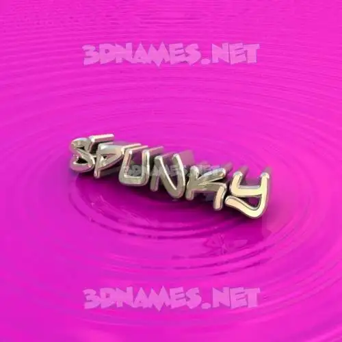 spunky in Pink Graffiti style - 3D name wallpaper
