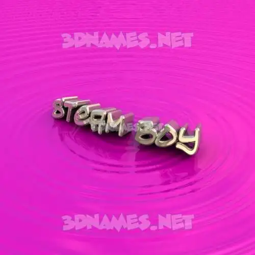 steam boy in Pink Graffiti style - 3D name wallpaper