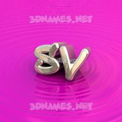 sv in Pink Graffiti style - 3D name wallpaper
