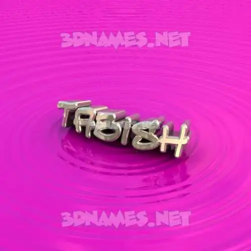 tabish in Pink Graffiti style - 3D name wallpaper