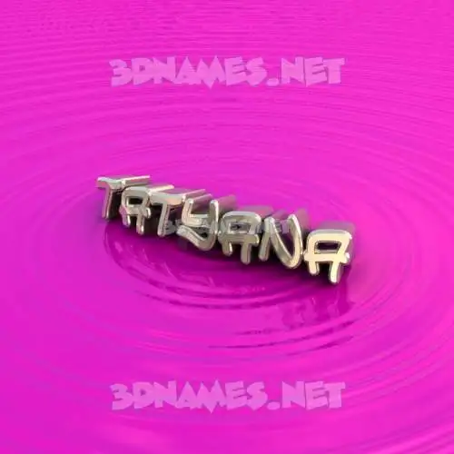 tatyana in Pink Graffiti style - 3D name wallpaper