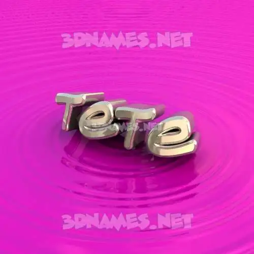 tete in Pink Graffiti style - 3D name wallpaper tete in Pink Graffiti style - 3D name wallpaper