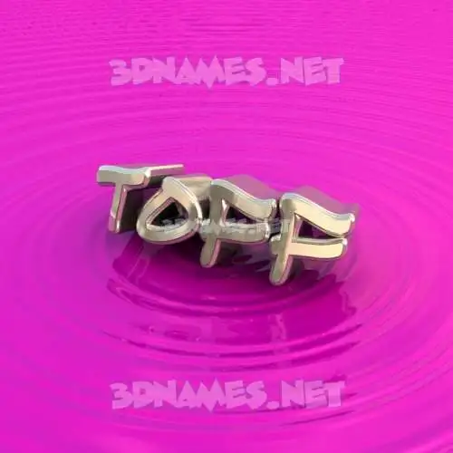 toff in Pink Graffiti style - 3D name wallpaper