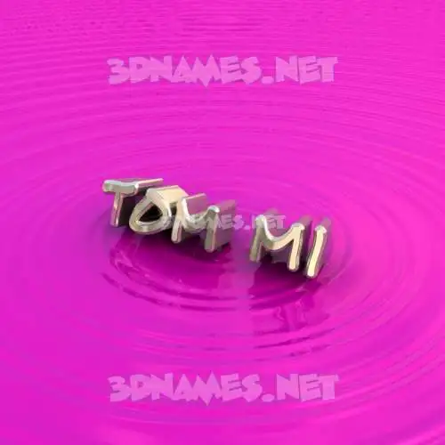 tom mi in Pink Graffiti style - 3D name wallpaper