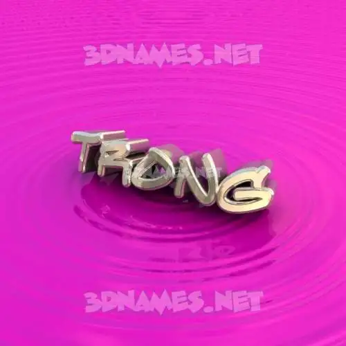 trong in Pink Graffiti style - 3D name wallpaper