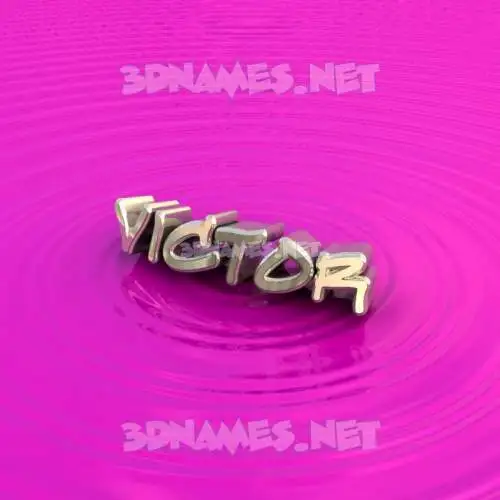 victor in Pink Graffiti style - 3D name wallpaper