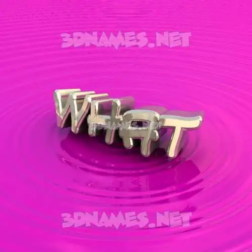 what in Pink Graffiti style - 3D name wallpaper