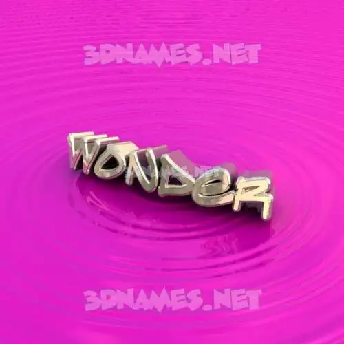 wonder in Pink Graffiti style - 3D name wallpaper wonder in Pink Graffiti style - 3D name wallpaper