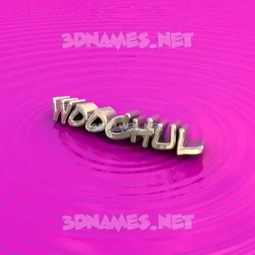 woochul in Pink Graffiti style - 3D name wallpaper
